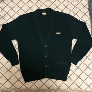 Tri-cots Bruno Men’s YVR vintage airport green cardigan size Medium